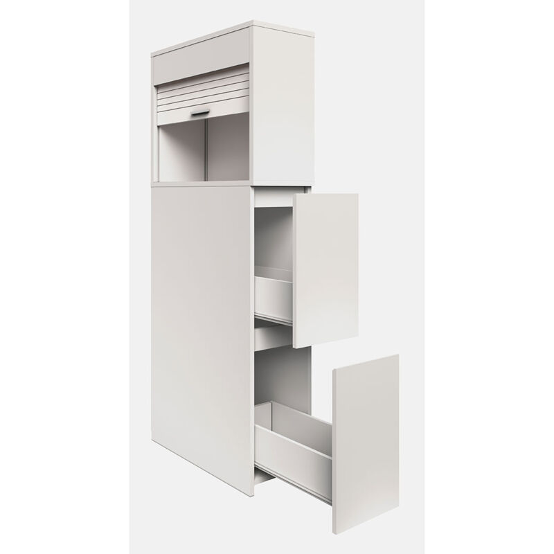 Ebuy24 - Tasalo armoire de salle de bain 2 tiroirs blanc.