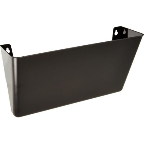 Tasca da parete impilabile, 33 x 10,5 x 18 cm, nera