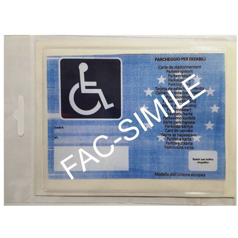 Tasca Porta Contrassegno Parcheggio Disabili