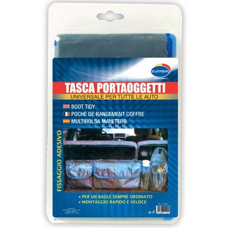 Image of Tasca Portaoggetti Auto con Fissaggio Adesivo Accessori Auto Portabagagli Auto