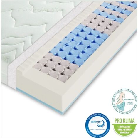 TASCHENFEDERKERNMATRATZE VARIO LUX Greenfirst, H3 H4, Höhe 22cm 140x200cm