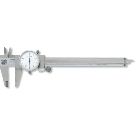 Taschenmessschieber active mit Uhrablesung inox 0,05 mm eckig 150 mm