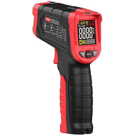 TASI Nichtkontakt IR-Infrarot-Thermometer Digitales Handheldtemperatur Temperatur Temperatur 12: 1 Pyrometer-Farb-LCD-Display mit Hintergrundbeleuchtung Celsius Fahrenheit -50 ～ 480 ℃ (-58 ～ 896 ℉)