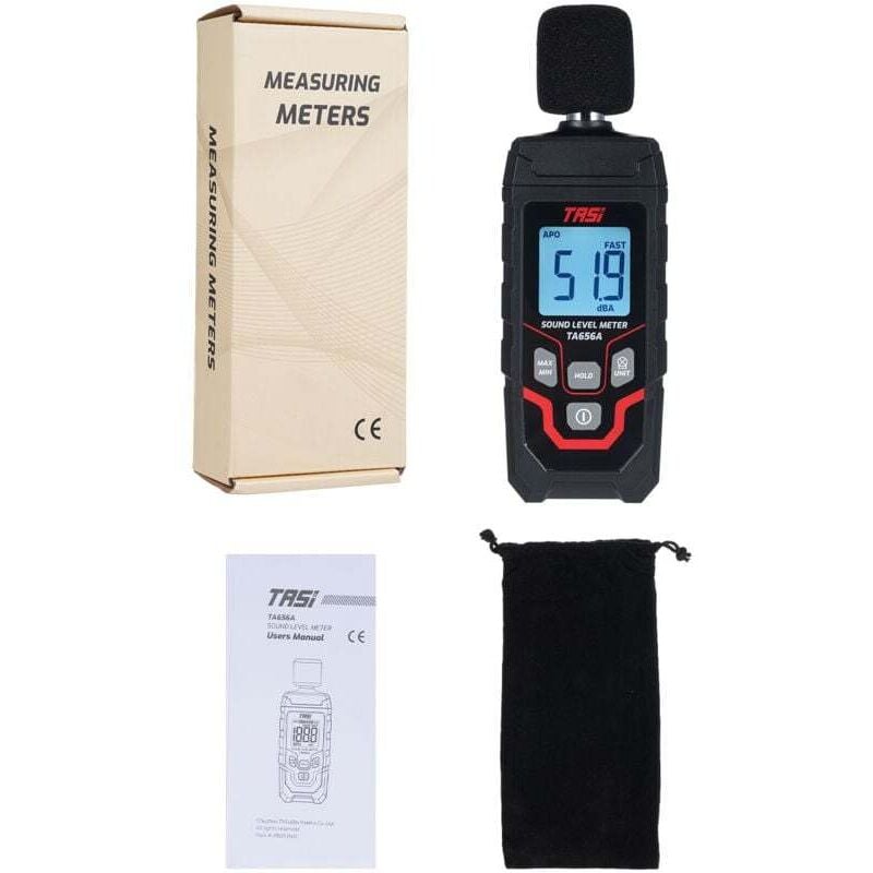 Image of TASI TA656A Schallpegelmesser – 30–130 dB Lärmmessgerät (0,1 dB Genauigkeit) – Für Profis