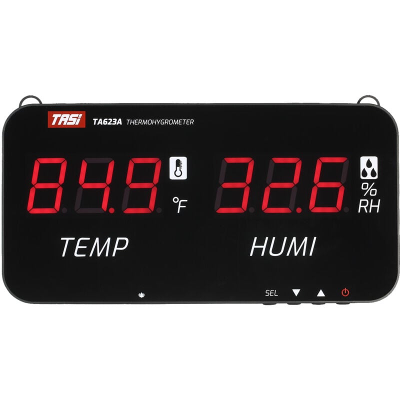 Tasi Thermomètre et hygromètre intelligent -20℃-80℃(-4℉-176℉) avec écran d'affichage numérique led Thermomètre et hygromètre numérique mural