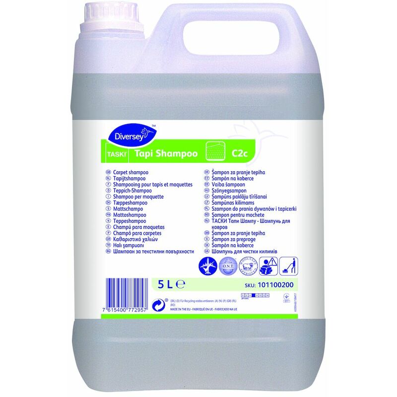 TASKI Tapi Shampoo C2c – 5L - Shampooing liquide pour moquettes et tapis
