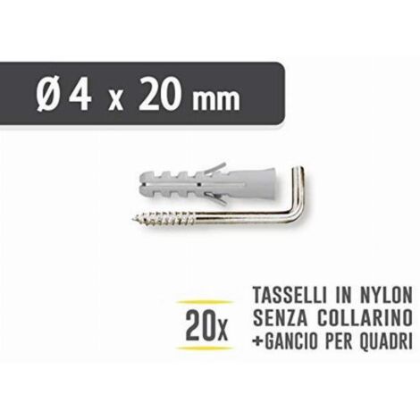 TASS. IN NYLON D.4 + GANCIO OTTONATO 2,5X32 PZ20