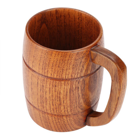 Tasse à bière artisanale en bois naturel - Idée cadeau élégante pour amateur de bière