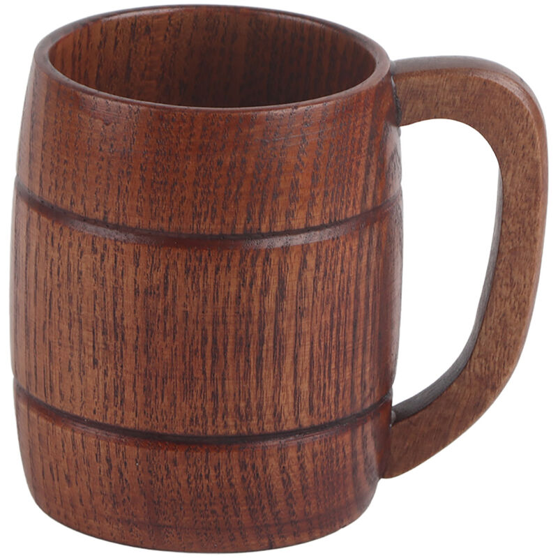 Tasse à bière en bois pur naturel Tasses à eau écologiques faites à la main
