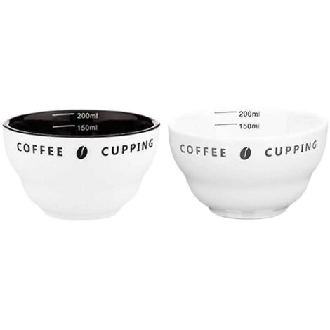Tasse à café 200 ml, tasse doseuse empilable avec graduation, blanche