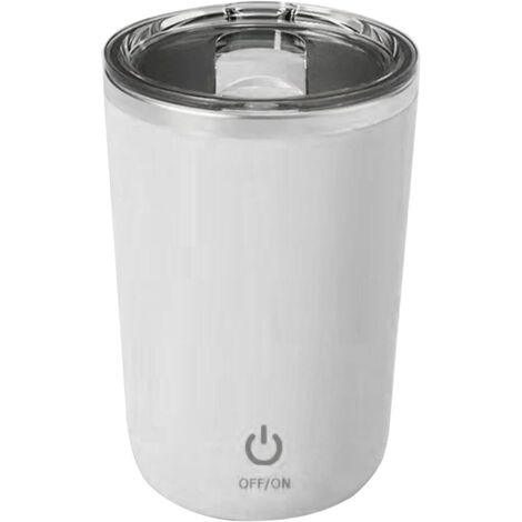 Tasse à café à Agitation, Tasse à café à Agitation Automatique Tasse à café à Agitation Automatique Gobelet à café à Agitation Magnétique 350 ML pour Une Utilisation à Domicile, (Blanc)