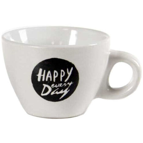 Tasse à café en céramique Happy Day, lot de 6, Bellintavola