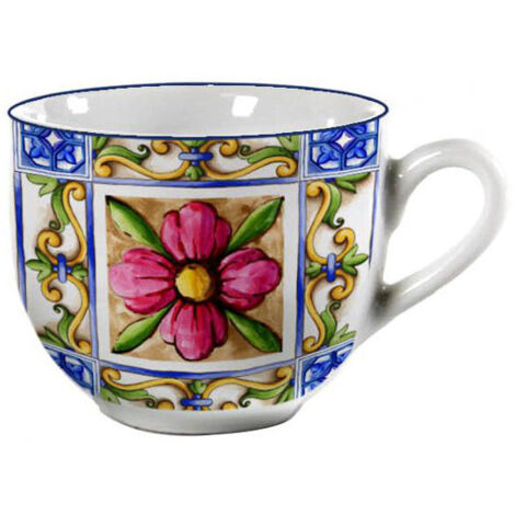 Tasse à café en porcelaine Méditerranée, lot de 6 Passionecasa