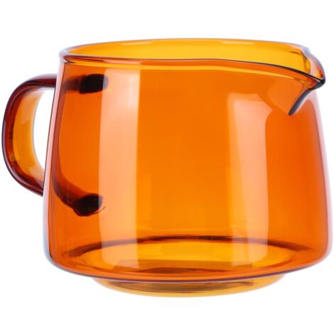 Tasse à café en verre borosilicate de 300ml, couleur ambrée, idéale pour partager - Accessoires café