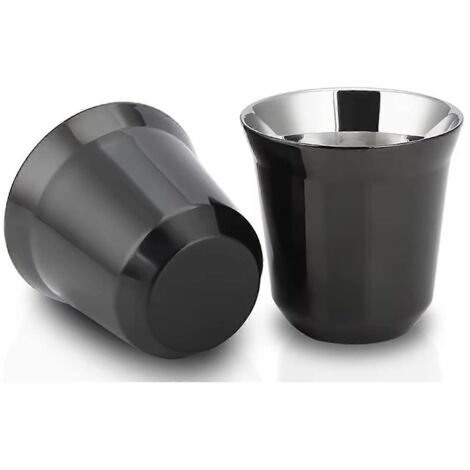 Tasse à café expresso double paroi en acier inoxydable 304 de 80 ml / 2,7 oz