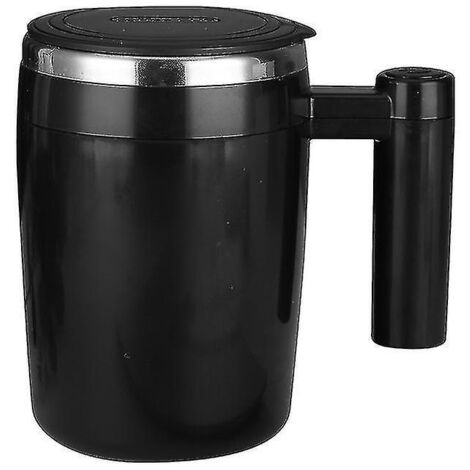 Tasse à café magnétique entièrement automatique, idéale pour mélanger les protéines en poudre. Mug électrique en acier inoxydable blanc.