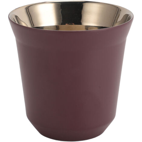 Tasse à café, Tasse Demitasse en Acier Inoxydable, Finition Miroir, Lavable au Lave-vaisselle, Empilable pour la Cuisine (160 ml).