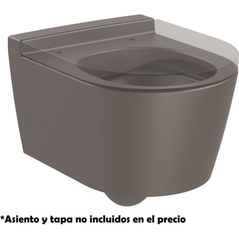 Tasse à suspendre compacte Rimless® avec sortie horizontale ROUND INSPIRA - ROCA Couleur : Marron