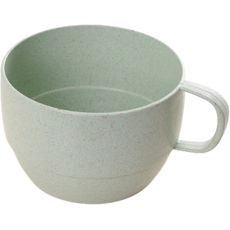 Tasse à thé en paille de blé pour salon, tasse à café/lait pour étudiant avec anse, verte