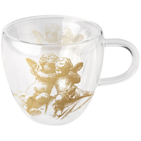 Tasse à thé en verre double paroi 200 ml - anges
