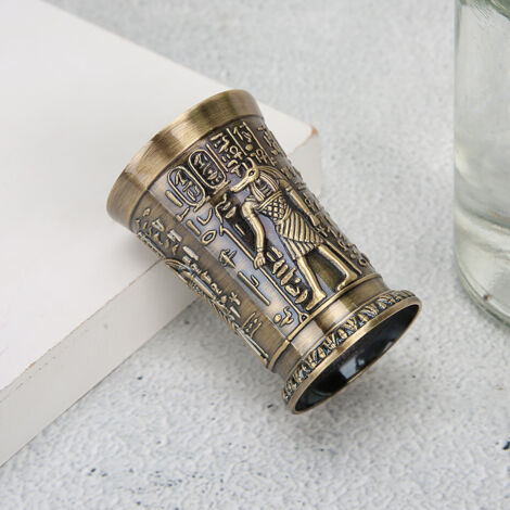 Tasse à Whisky Vintage en Cuivre Estampée Main, Mini Verre Déco Cadeau Original (Métal)