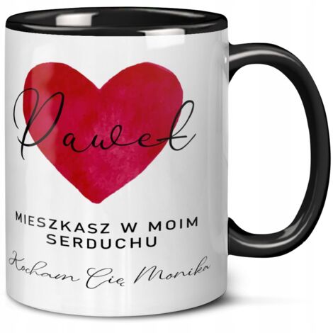 Tasse als Geschenk für Sie oder Ihn zum Valentinstag mit Namen + Name
