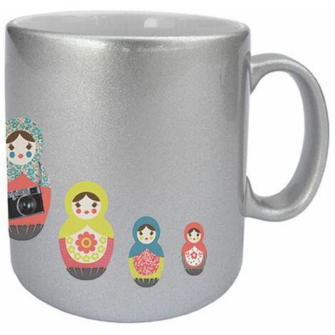 Tasse argenté Poupées russes by Cbkreation