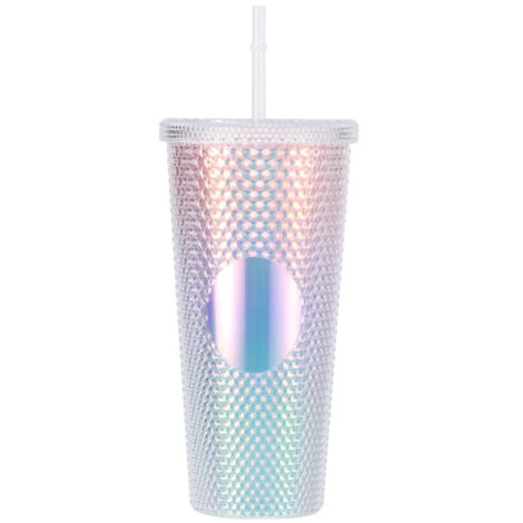Tasse avec couvercle et paille avec couvercle