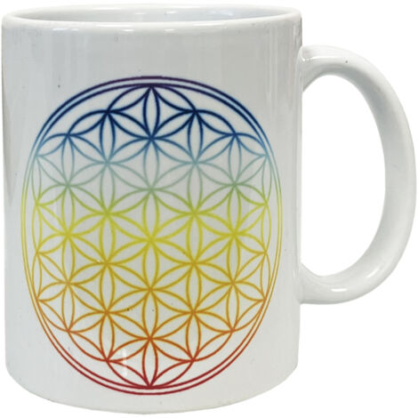 Tasse céramique Fleur de vie multicolore by Cbkreation