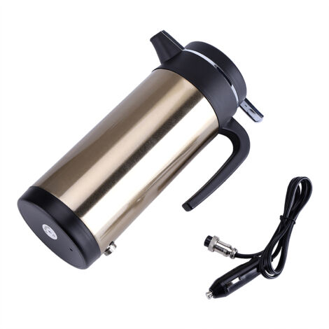 Tasse chauffante électrique portable 12V 850mL en acier inoxydable pour voiture et voyage