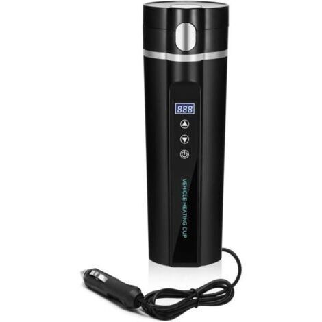 Tasse Chauffante Voiture 450mL-12V/24V,Température Réglable 75-100W,Camion/Taxi,Rapide