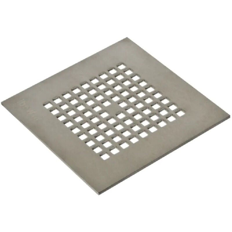 Grille de douche carrée inox, 132 x 132 mm, pour WEDI FUNDO PLANO
