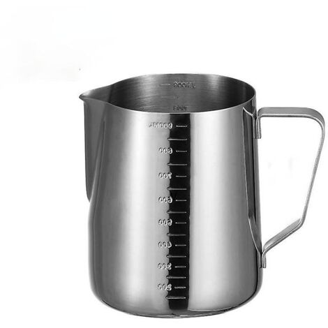 Tasse de fleur de traction d'acier inoxydable de 900ML avec la mousse de lait de mesure graduée