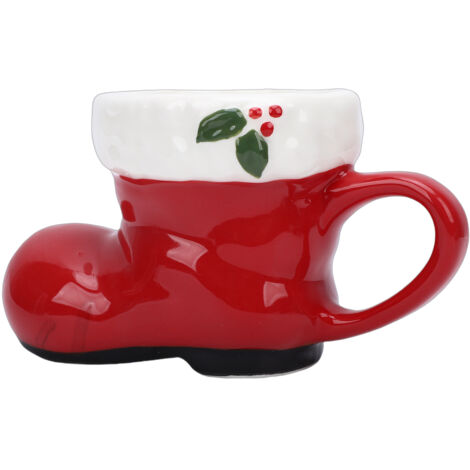 Tasse de Noël 300 ml en forme de botte à café avec poignée, tasse unique de cacao chaud pour les amateurs de thé