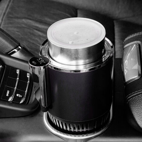 Tasse de Voyage Intelligente - Électrique avec Affichage Digital - Chauffage & Refroidissement Rapide - Multi-Fonction (ABS, Aluminium, 470g)