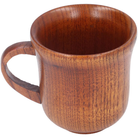 Tasse en Bois de 300ml avec Anse, Isolante pour Café, Thé et Boissons - Bureau et Maison