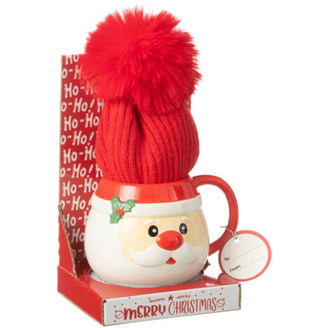 Tasse en Céramique & Bonnet "Père Noël" 30cm Multicolore