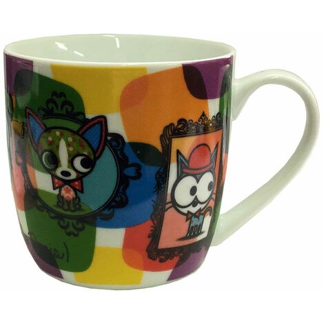 Tasse en céramique Bulldog et Chihuahua