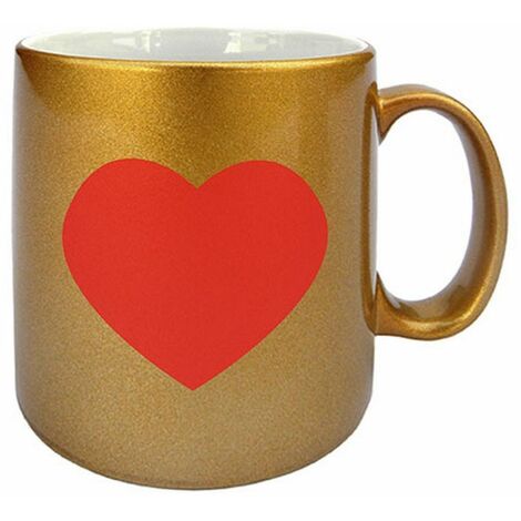 Tasse en céramique doré Coeur by Cbkreation
