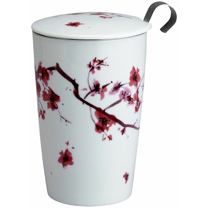 Tasse en porcelaine à double paroi avec infuseur - Blossom