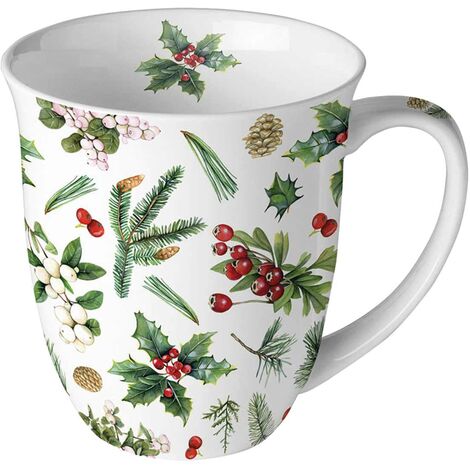 Tasse en Porcelaine Fine - Verdure d'hiver