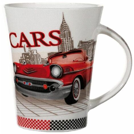 Tasse en porcelaine Voiture rouge