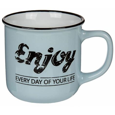 Tasse ENJOY bleue en céramique
