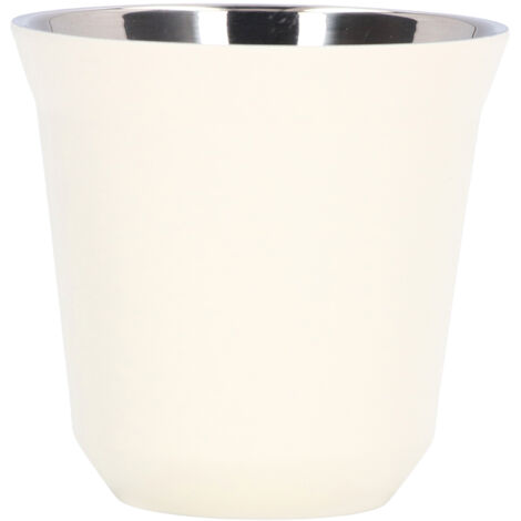 Tasse Isotherme 304 Acier Inoxydable 160ml Bouche Large Isolation Thermique Blanche Double Paroi
