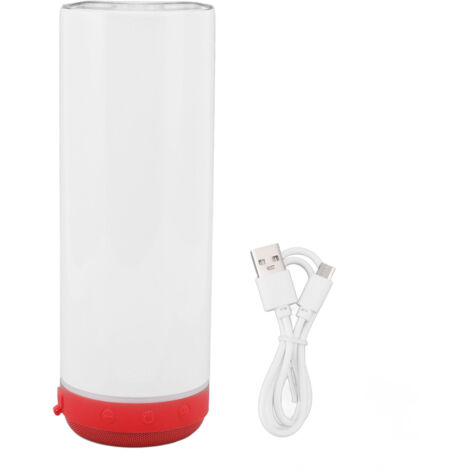 Tasse Isotherme Musicale Bluetooth, Enceinte Détachable, Lumière LED, Cadeau Noël Saint-Valentin 20oz Rouge