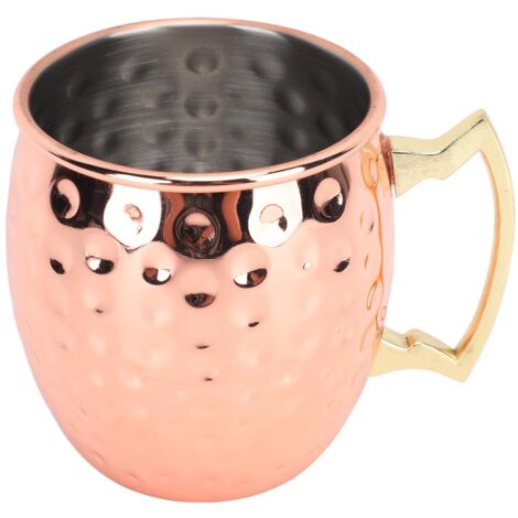 Tasse Moscou Mule en Acier Inoxydable 500ml, Facile à Nettoyer, Idéale pour Cocktails et Boissons Froides