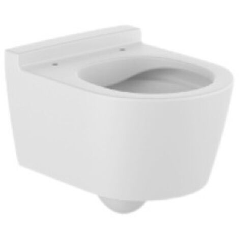 Tasse murale compacte Rimless® avec sortie horizontale ROUND INSPIRA - ROCA Couleur : Blanc mat
