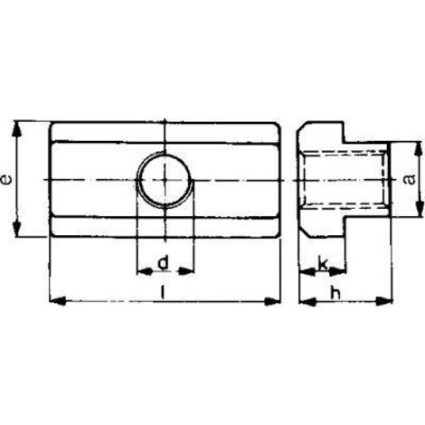 Tasseau DIN508L M20x22mm FORMAT 1 PCS