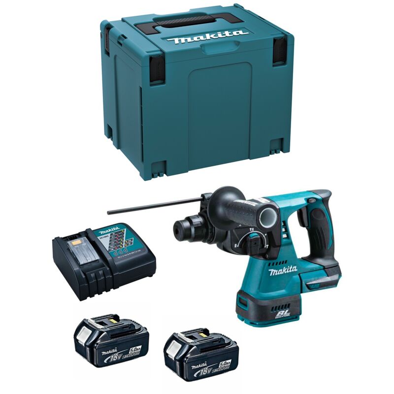 Makita - Tassellatore DHR242RTJ (2 x 5,0 Ah + DC18RC + makpac 4)