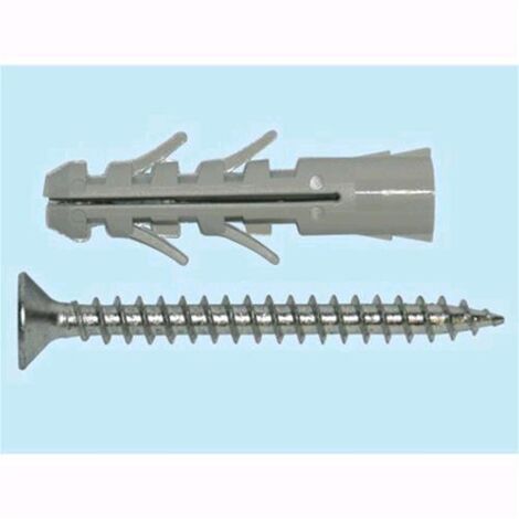 Tasselli con Vite Brixo  BS 6 V - L. mm. 30 - Punta mm. 6 - vite 4,5x40 - 100 Pz